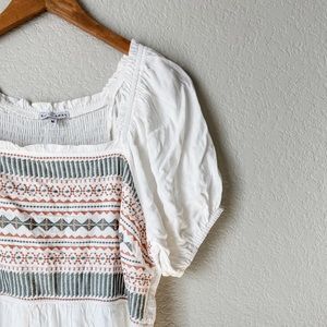 NWOT BALTIC BORN Embroidered Smocked Dress